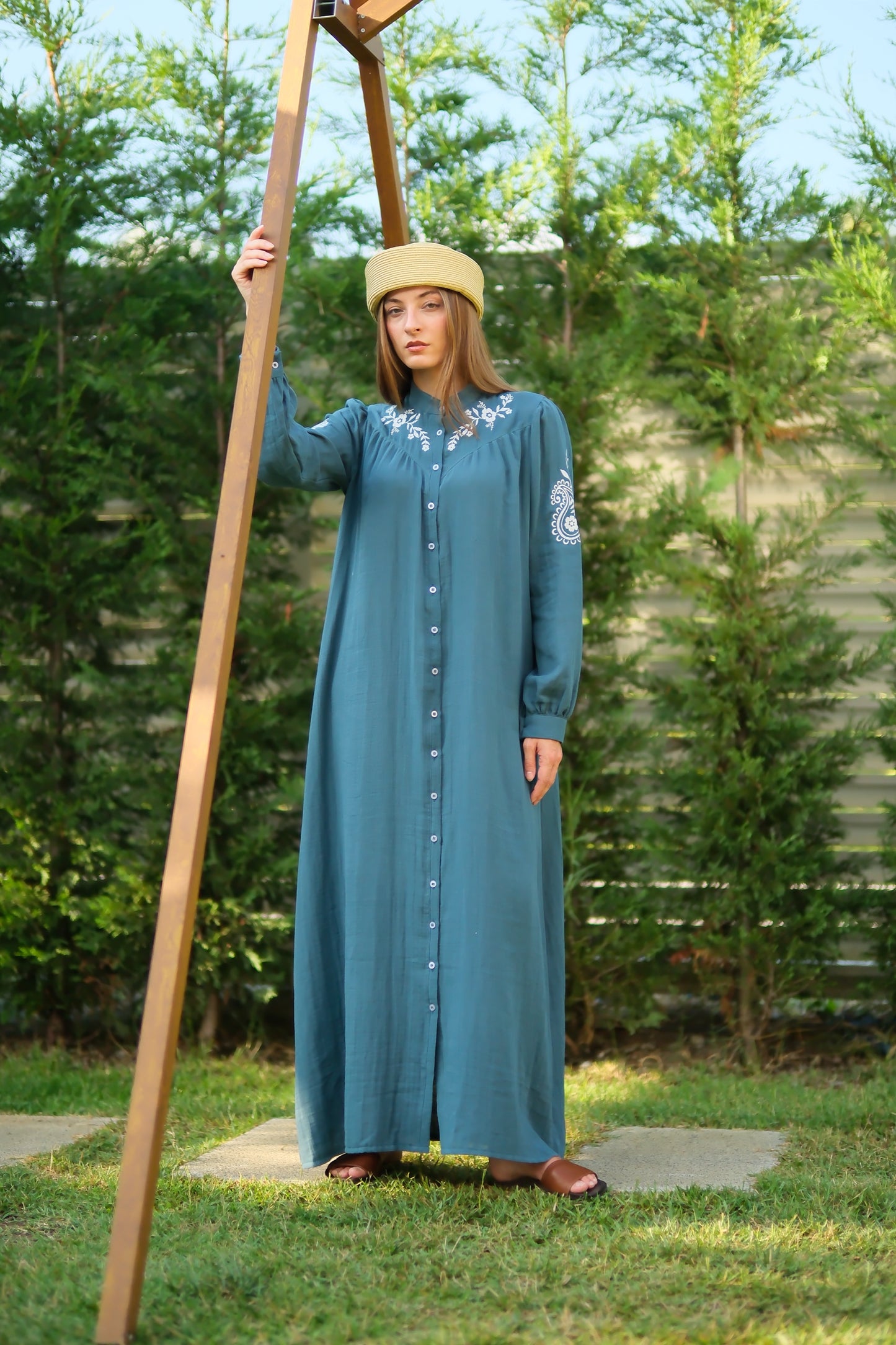 Sahra Elbise Petrol