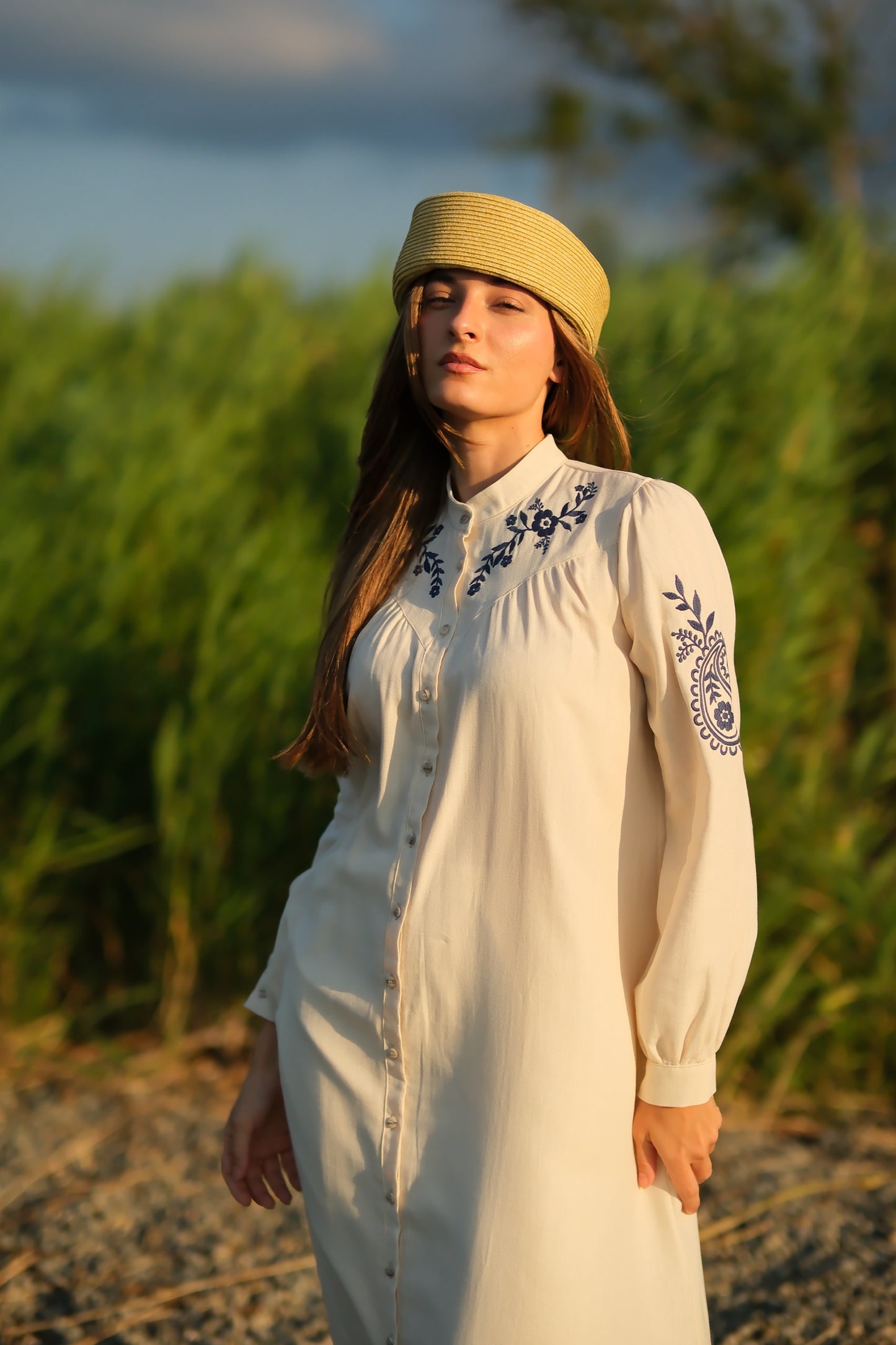 Sahra Elbise Ekru