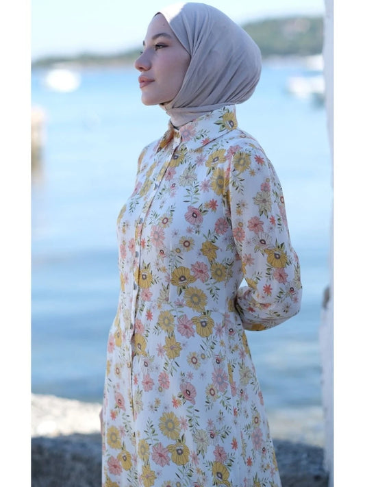 Sunshine Elbise Beyaz