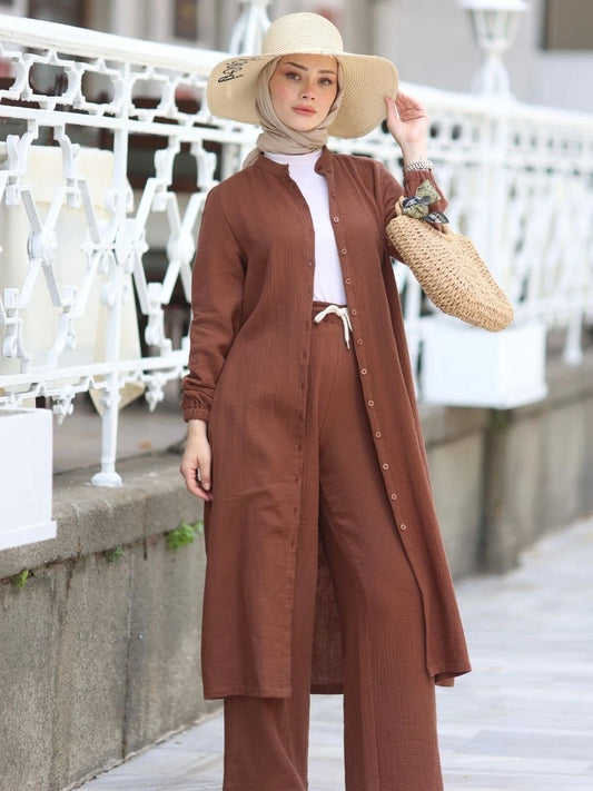 Elegan Takım Kahverengi