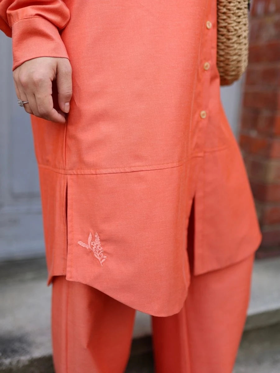 Poplin Takım Turuncu