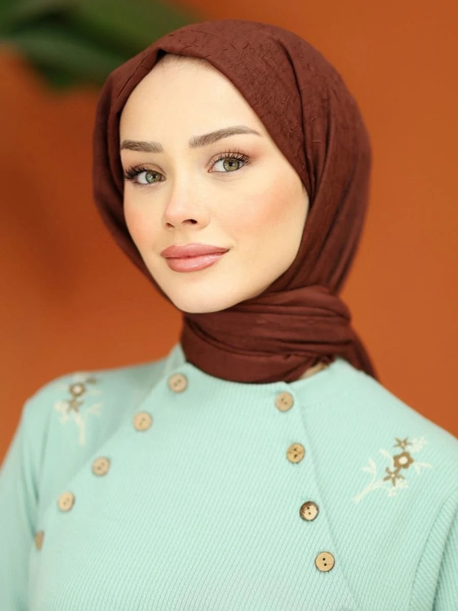 Bambu Crash Şal Kahverengi