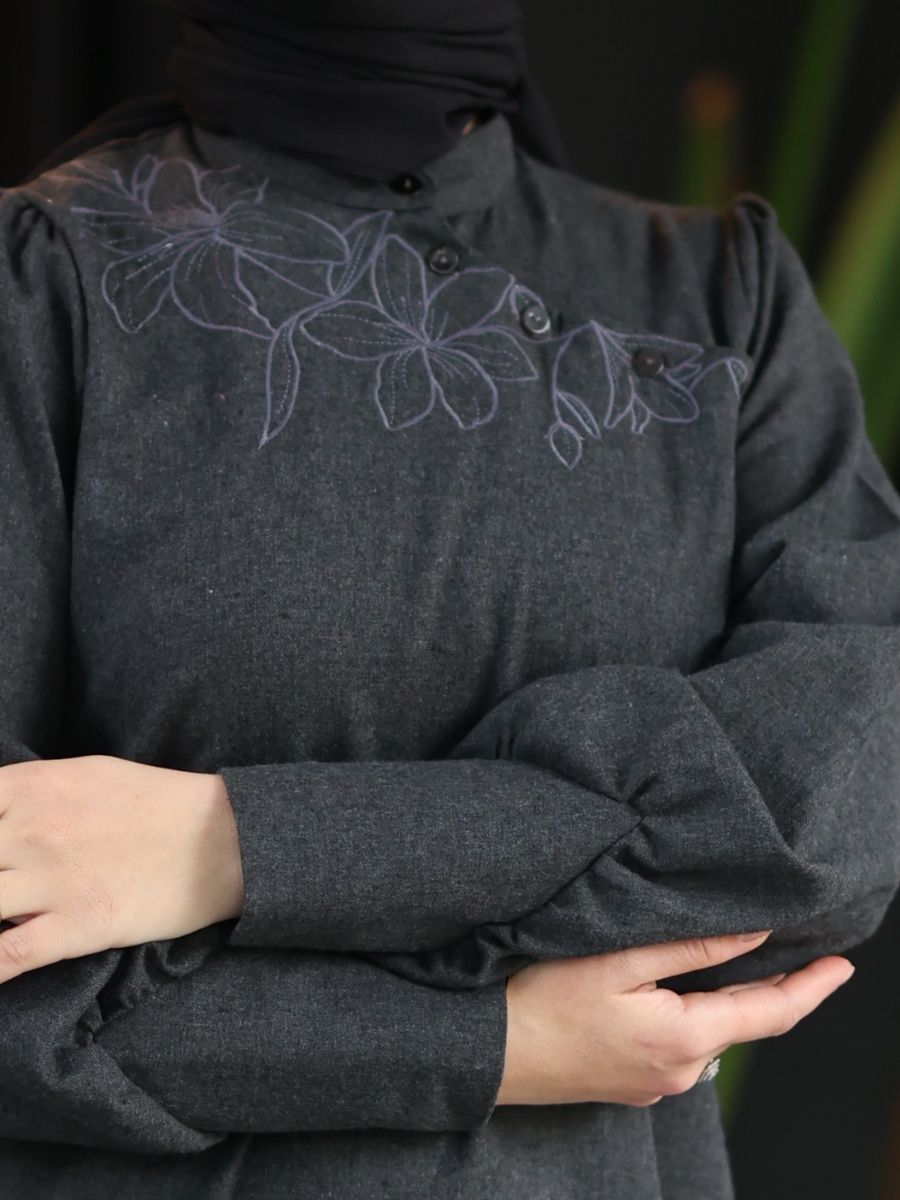 Şehrazat Tunik Koyu Antrasit