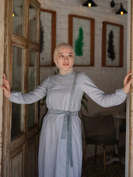 Kemerli Pamuk Tunik Yeşil