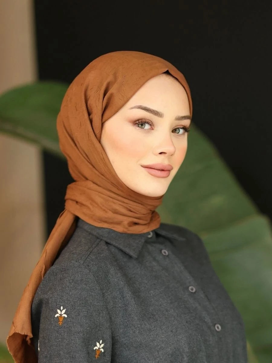 Bambu Crash Şal Taba