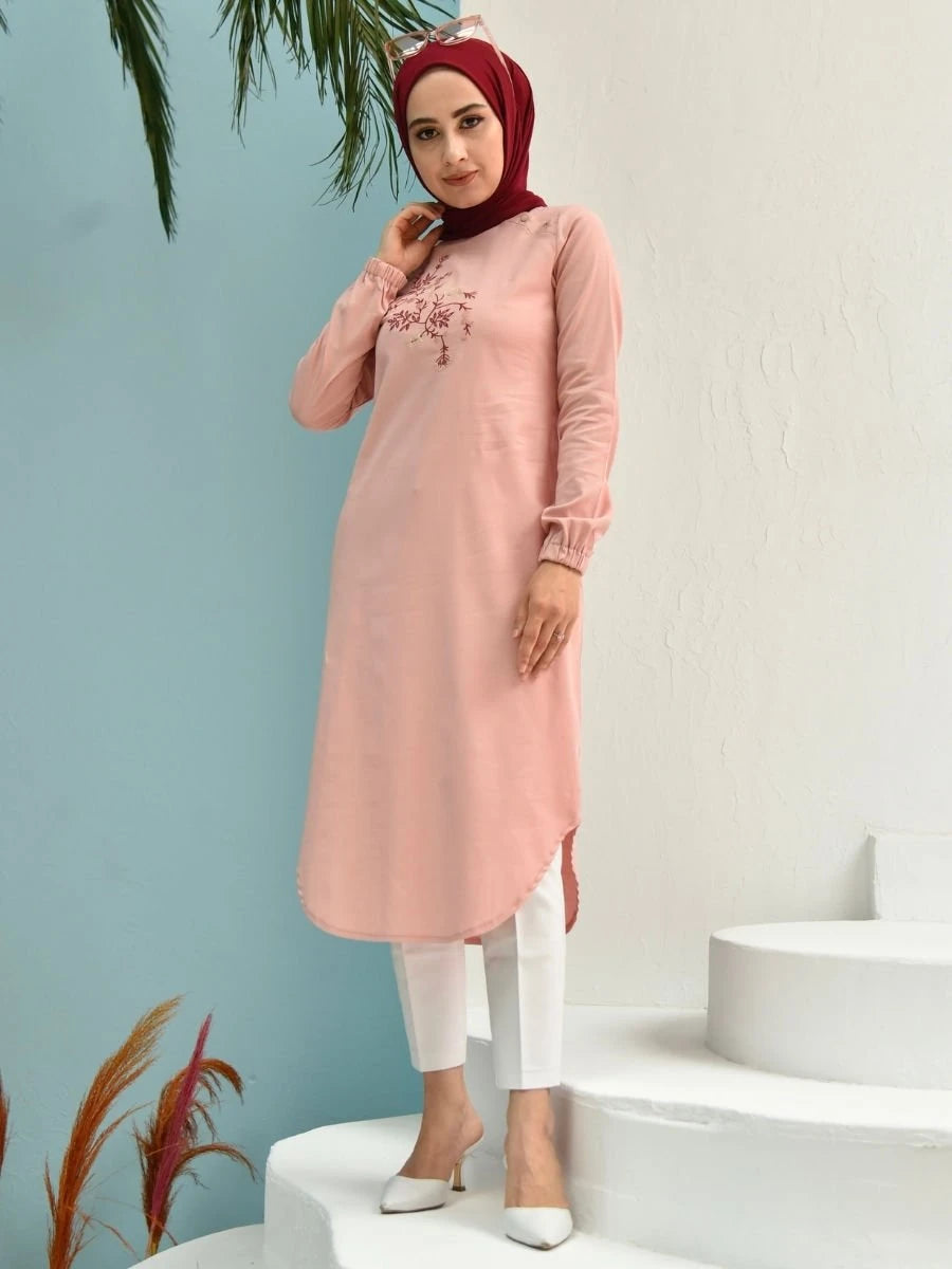 Çiçek Tunik Pembe