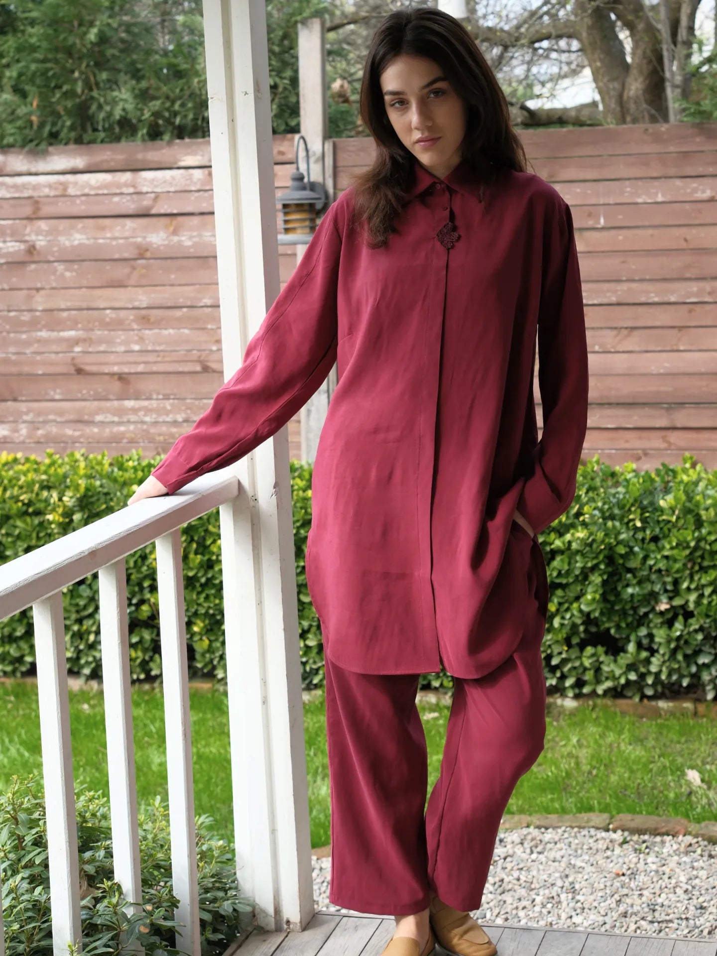 Tensel Kumaş Takım Mürdüm