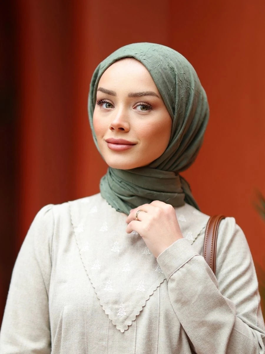 Bambu Crash Şal Yeşil