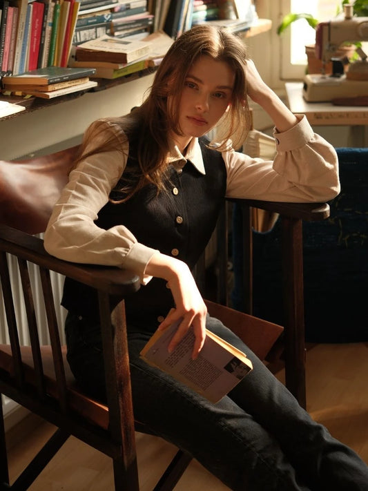 Kuş Desen Goblen Yelek