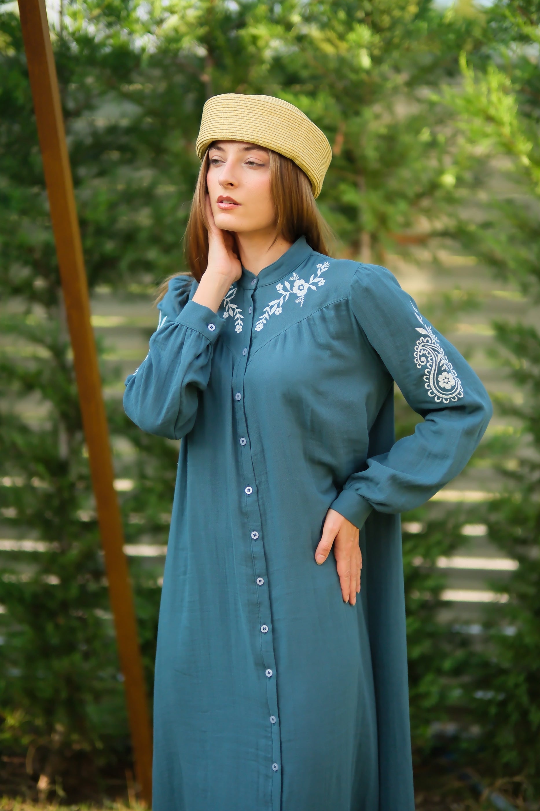 Sahra Elbise Petrol