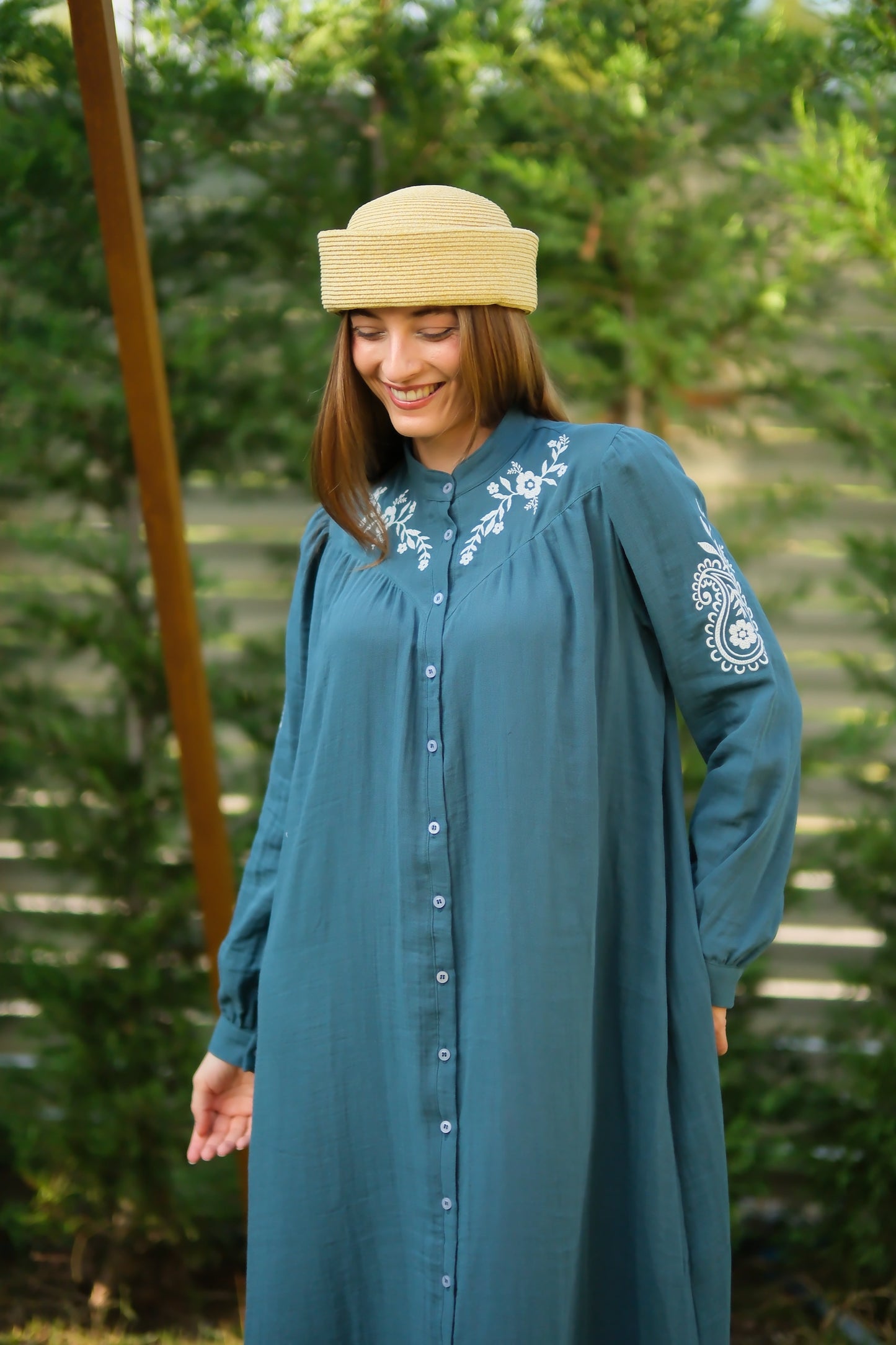Sahra Elbise Petrol