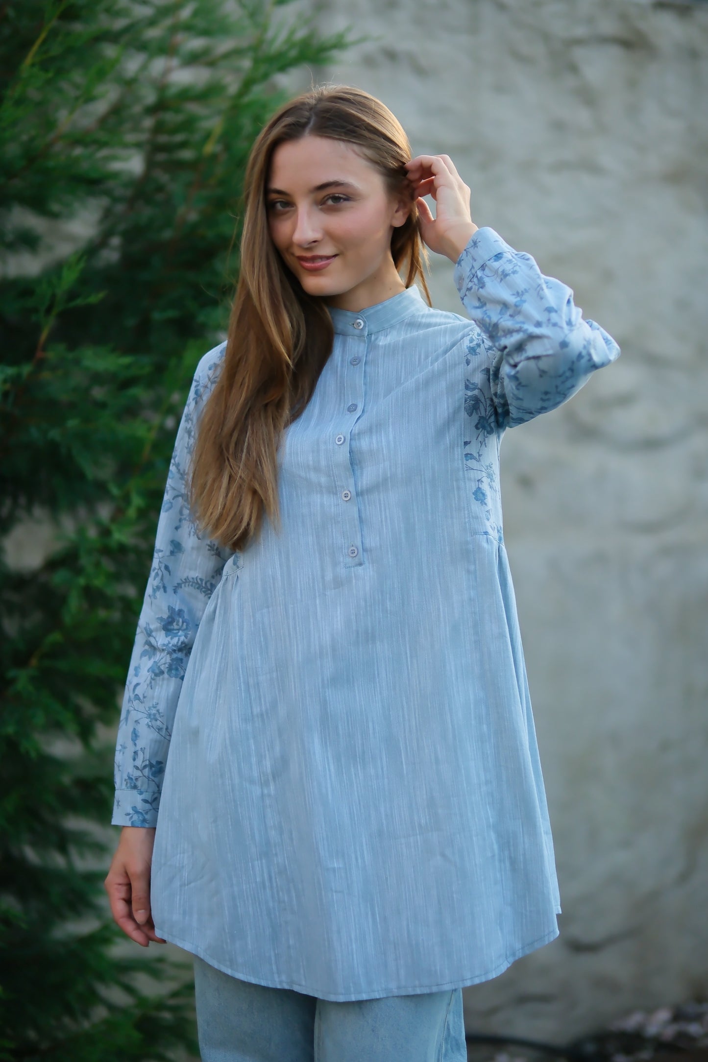 Henna Gömlek Mavi