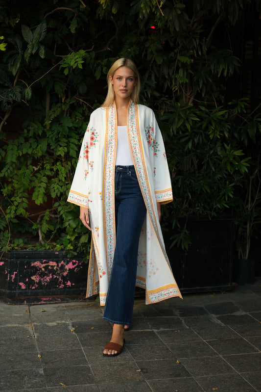 
Reyhan Abaya – Çiçek Desenli %100 Pamuk Abaya