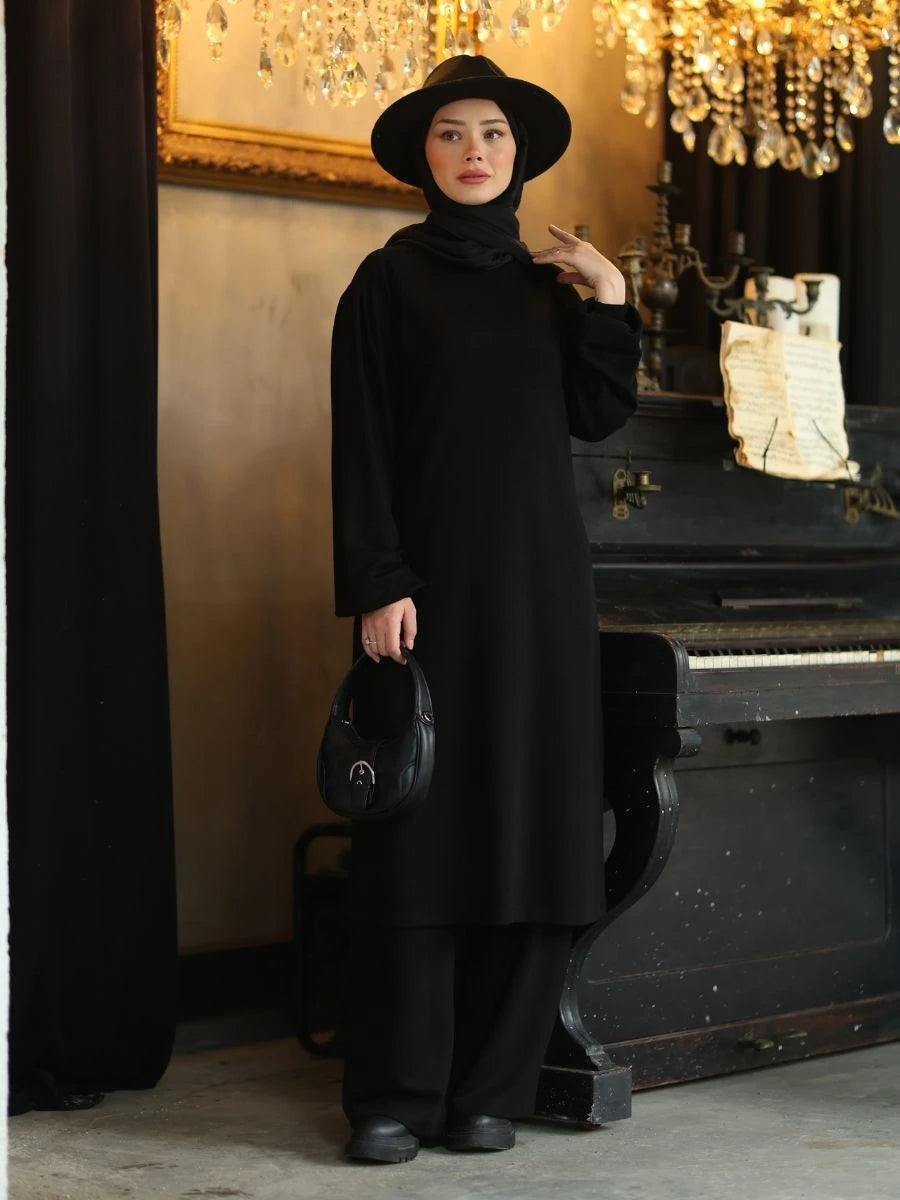 Viskon Selanik Triko Siyah