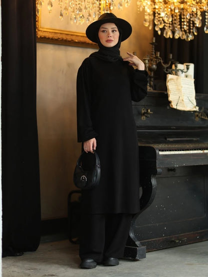 Viskon Selanik Triko Siyah