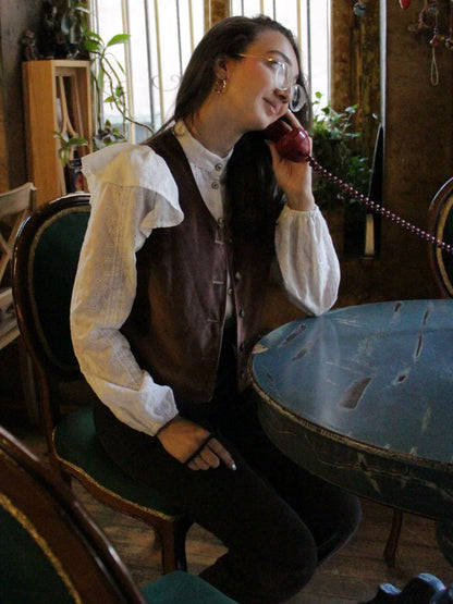 Bahçe Desen Goblen Yelek