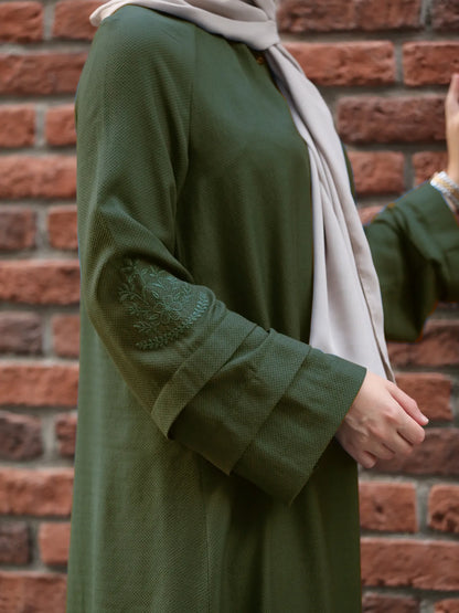 Kolu Nervürlü Tunik Haki