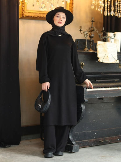 Viskon Selanik Triko Siyah