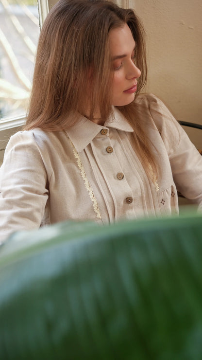 Çıtır Desen Nervürlü Gömlek