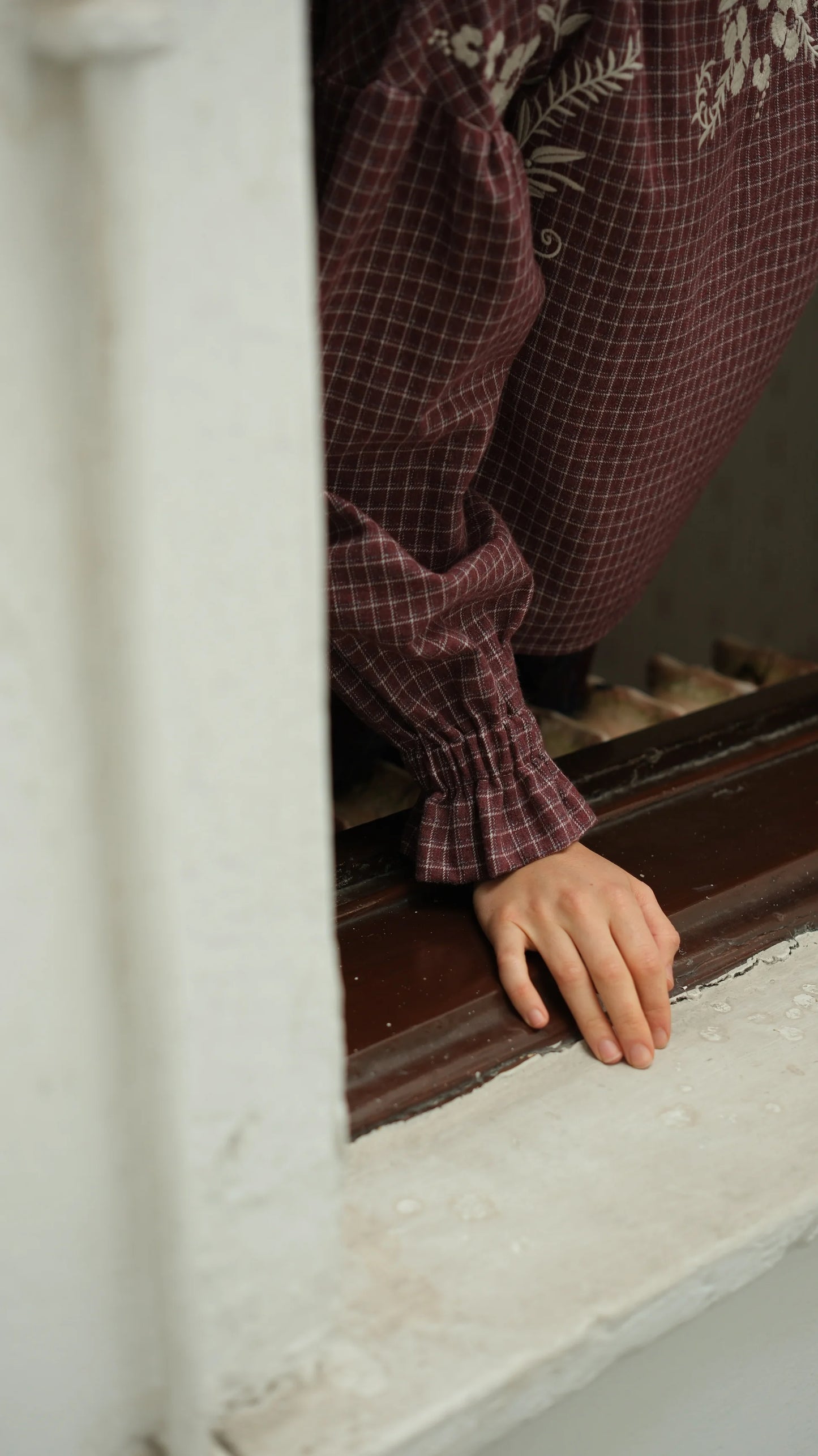 Arden Nakışlı Bluz Bordo