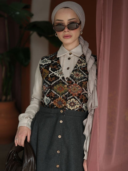 Kilim Desenli Marakeş Jile