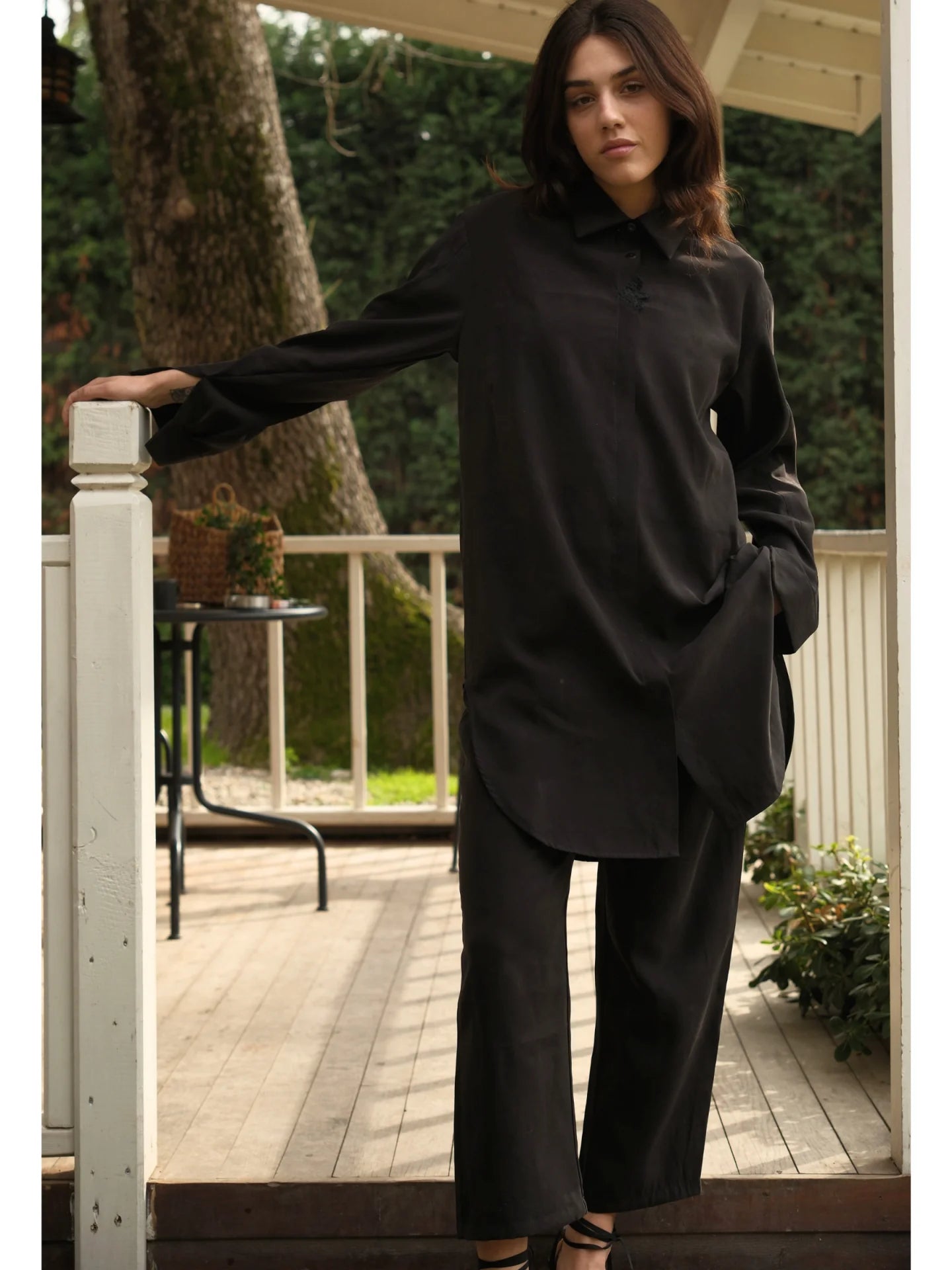 Tensel Kumaş Takım Siyah