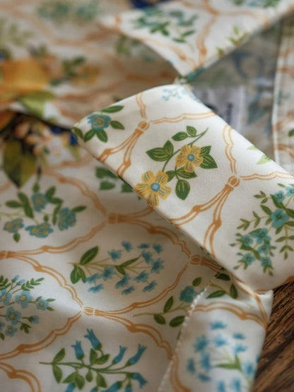 Limon Desenli Saten Gömlek