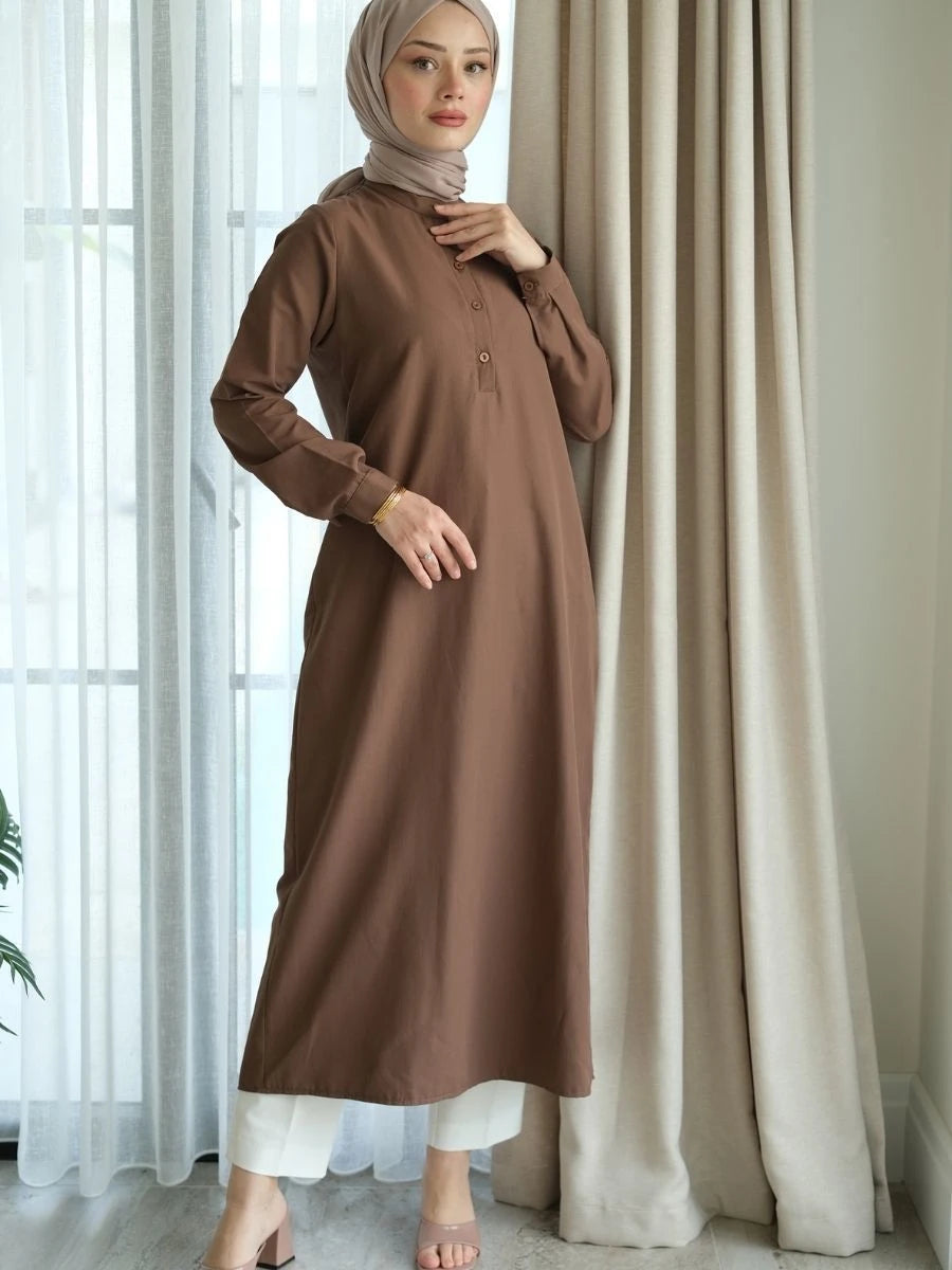 Lavanta Tunik Kahverengi