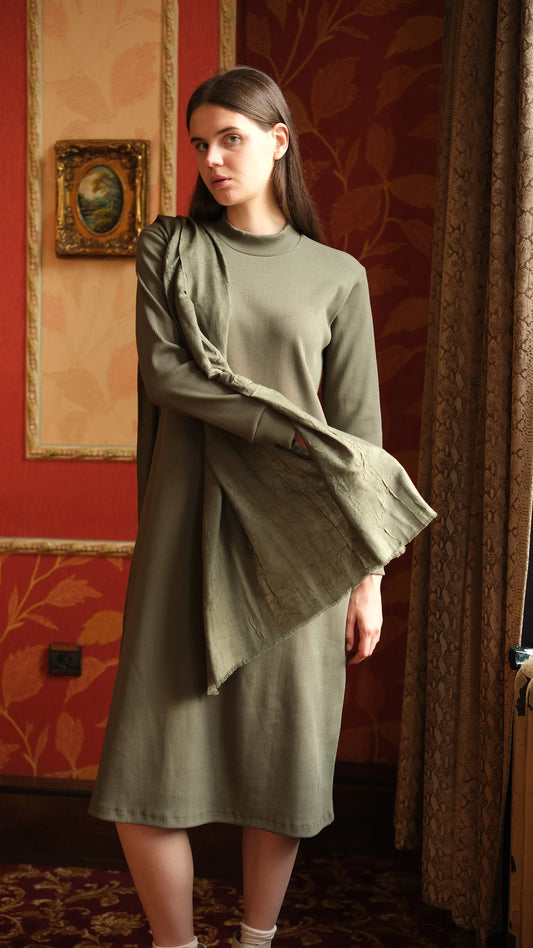 Kaşkorse Tunik Yeşil + Crash Bambu Şal