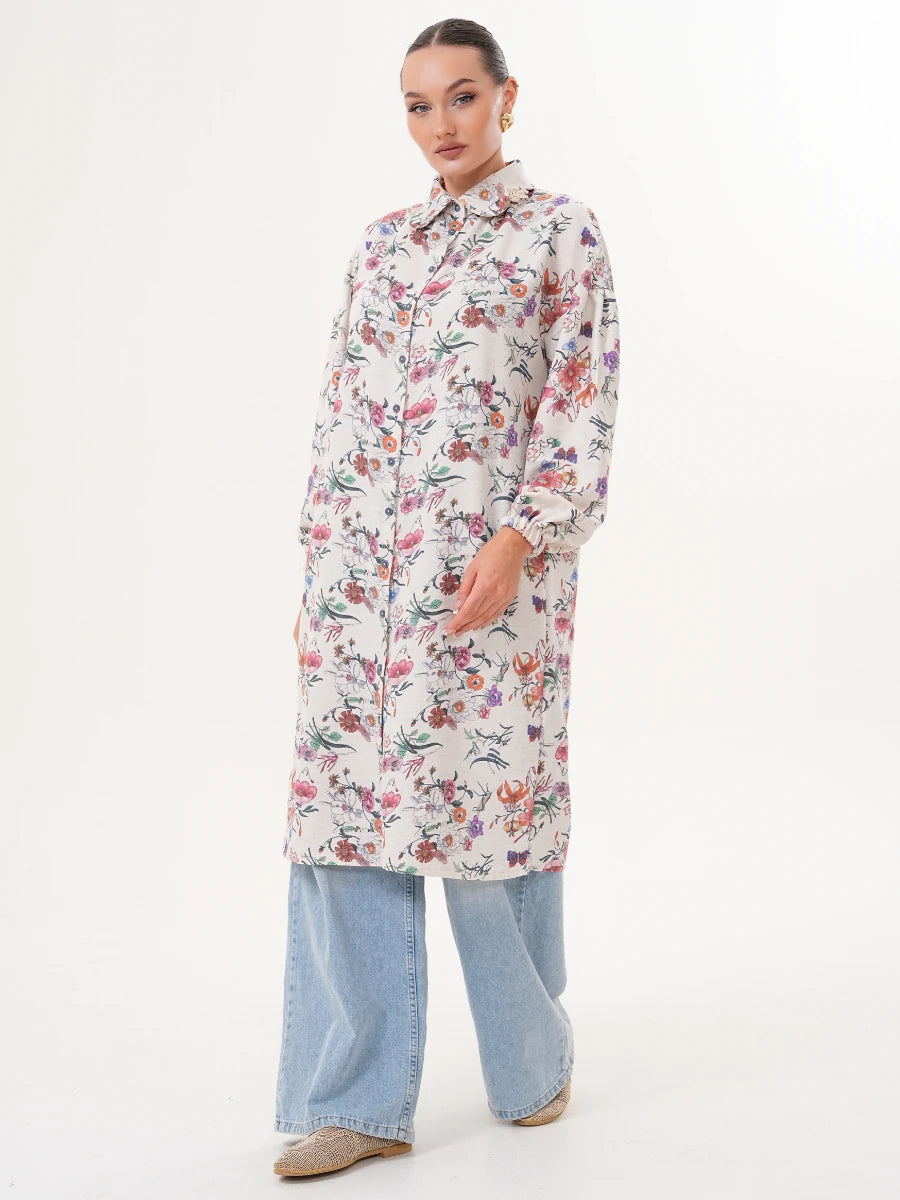 Floral Pamuk Tunik