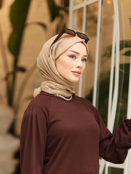 Bambu Crash Şal Bej