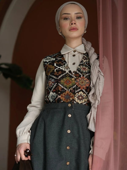 Kilim Desenli Marakeş Jile