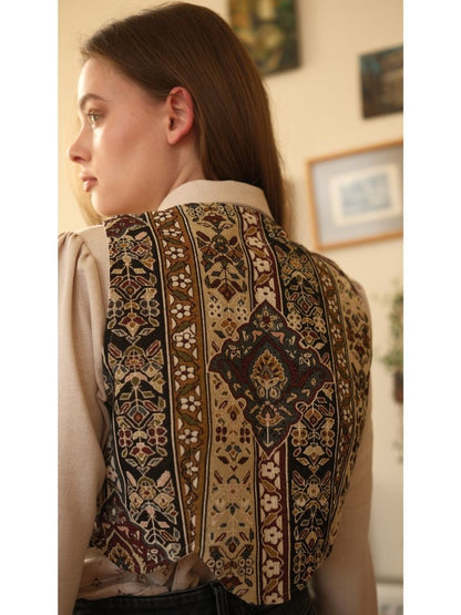 Etnik Desen Goblen Yelek