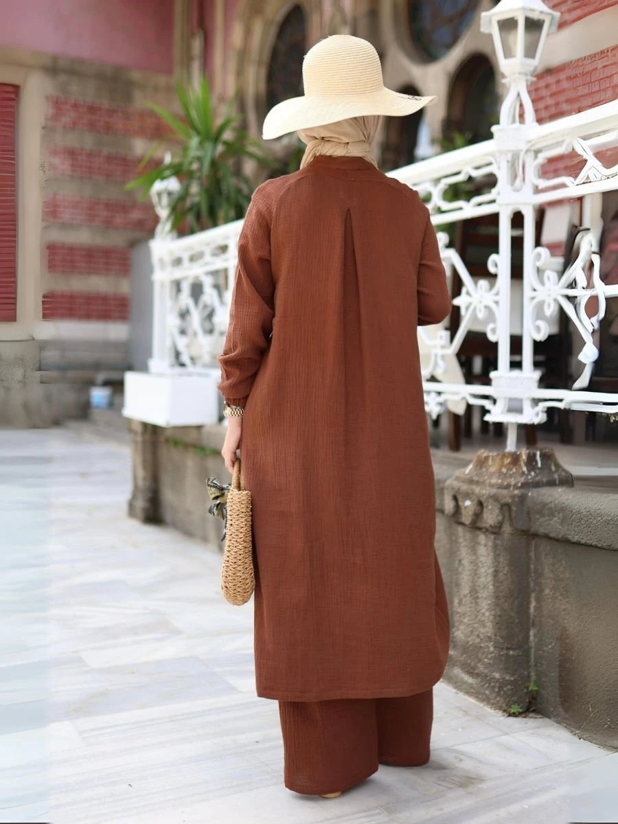 Elegan Takım Kahverengi