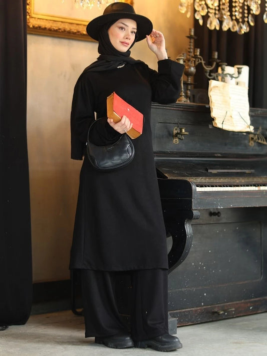 Viskon Selanik Triko Siyah