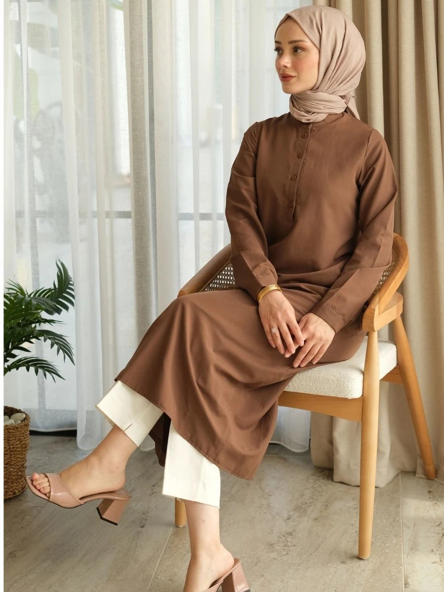 Lavanta Tunik Kahverengi