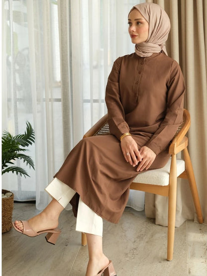 Lavanta Tunik Kahverengi