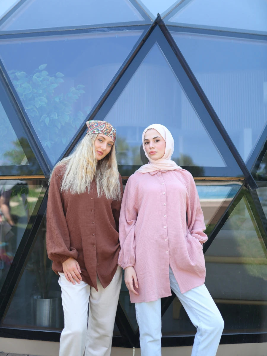 Müslin Gömlek Gül Kurusu