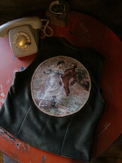 Romantik Desen Goblen Yelek