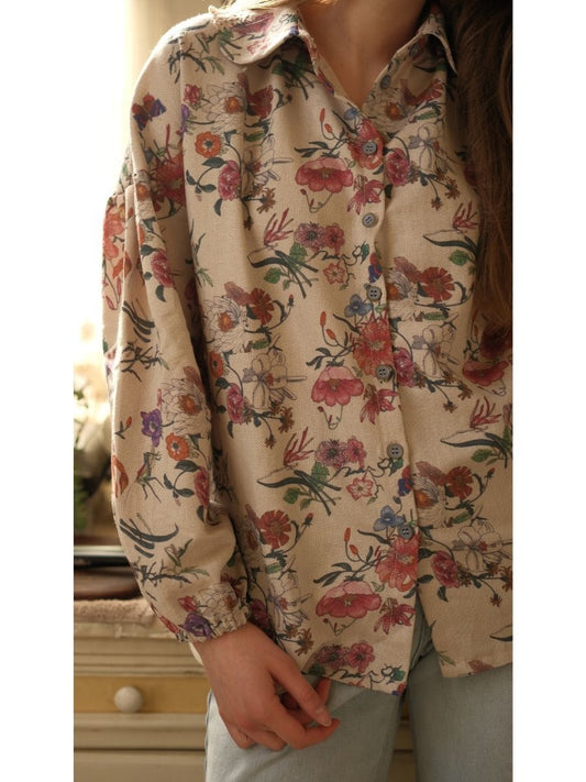 Floral Pamuk Gömlek