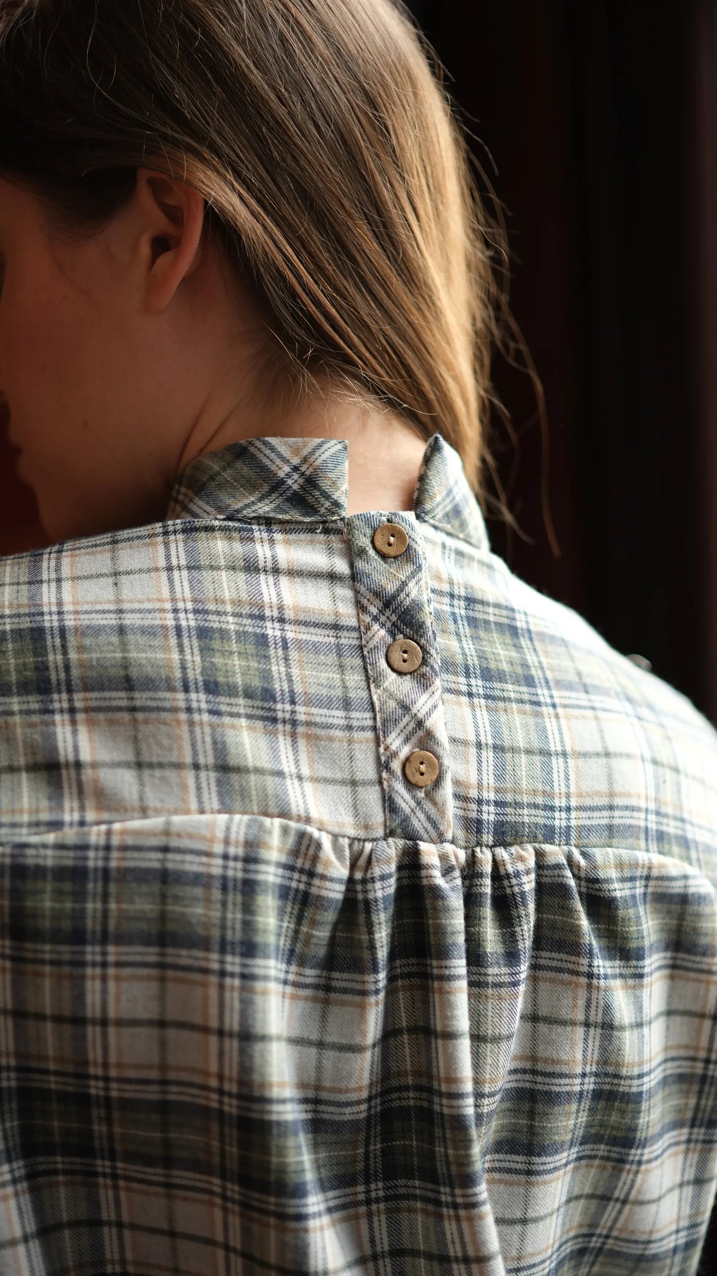 Bloom Ekose Bluz - Haki/Laci