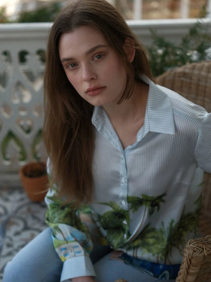 Miami Desen Saten Gömlek