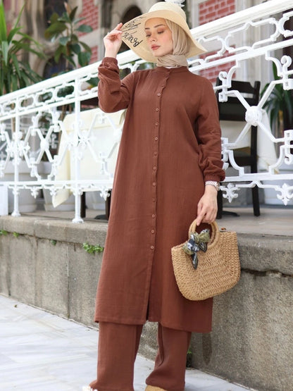 Elegan Takım Kahverengi