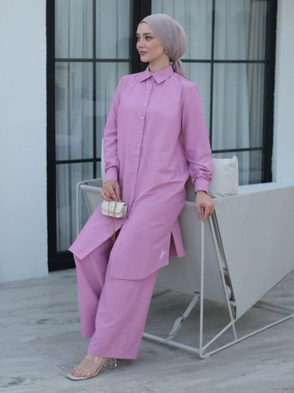 Poplin Takım Leylak