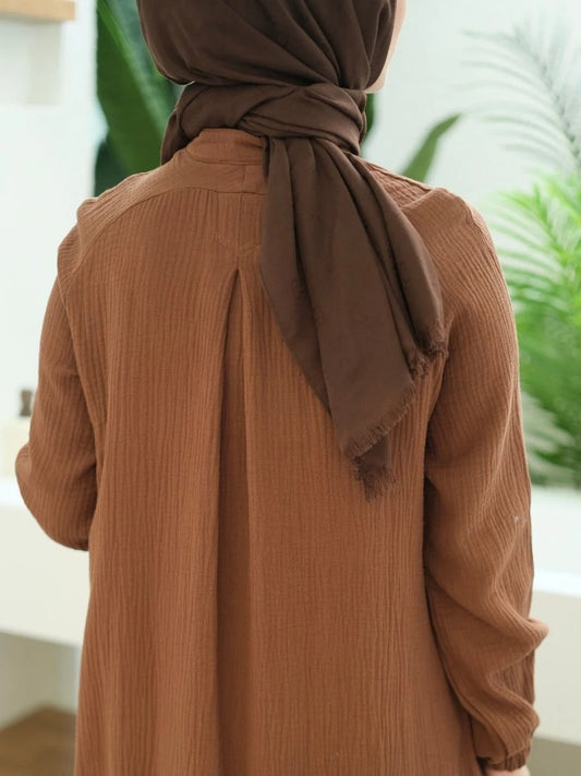 Elegan Elbise Kahverengi