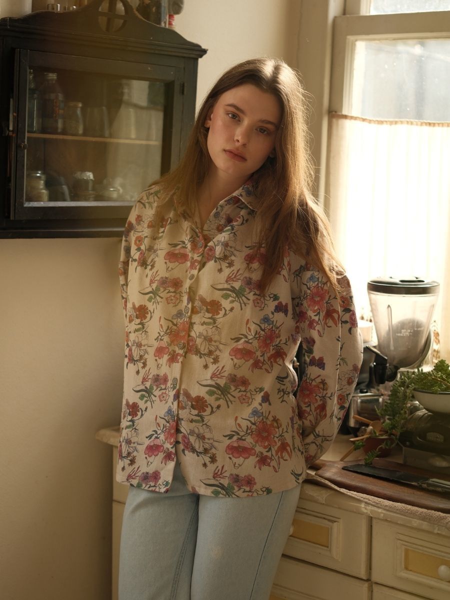 Floral Pamuk Gömlek