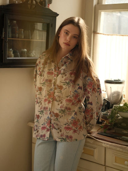 Floral Pamuk Gömlek