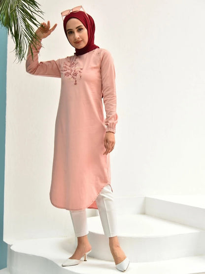 Çiçek Tunik Pembe
