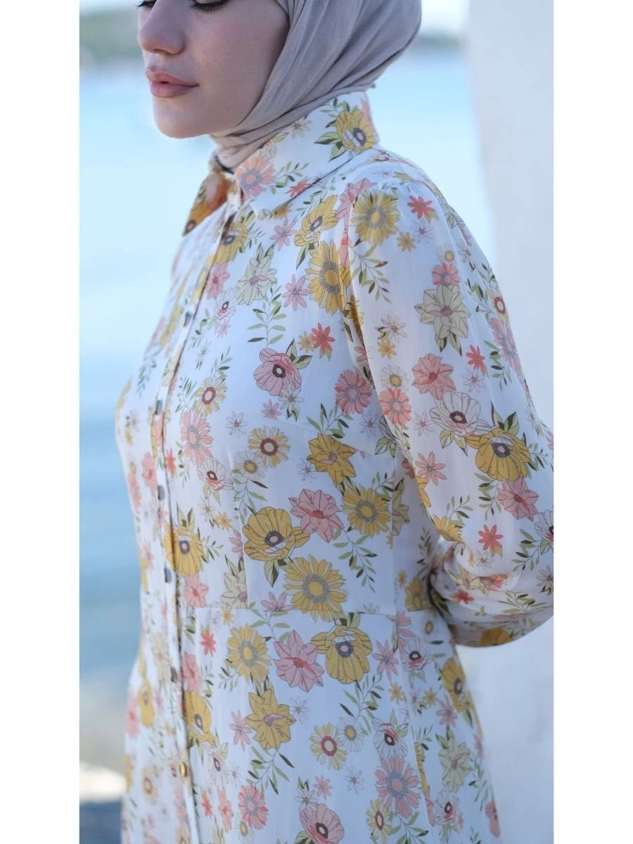 Sunshine Elbise Beyaz