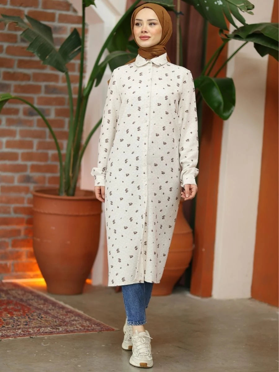 Çıtır Desen Tunik Bej